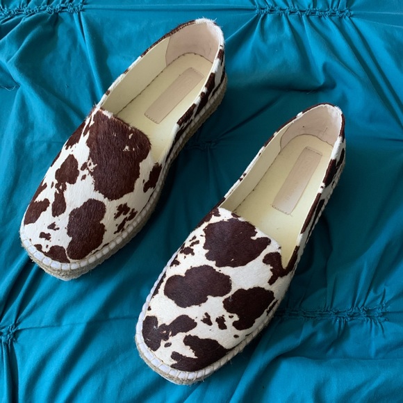 Cow print espadrilles Clearance